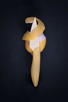 Lemon with Japanese kitchen knife