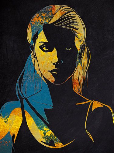 Porträt einer Frau in Gold 2