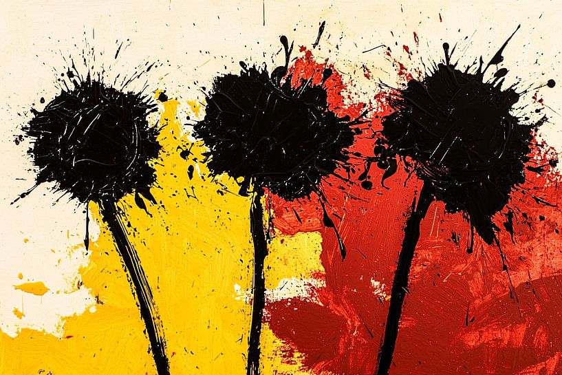 Moderne abstracte bloemencompositie van Art & Soul Creations