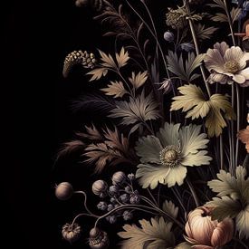 DONKER BLOEMENBOEKET-7A-D1 van Pia Schneider