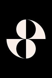 Modern Geometric Minimalist Art in Black and White No. 11 by Dina Dankers