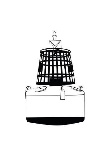 Bouée-affiche - mer des Wadden - mer du Nord