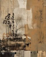 Collage Wabi-sabi in aardetinten