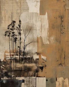 Collage Wabi-sabi in Erdtönen