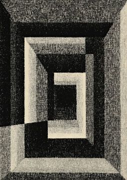 Minimalistische geometrie: zwart-wit contrast