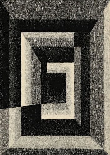 Minimalistische geometrie: zwart-wit contrast