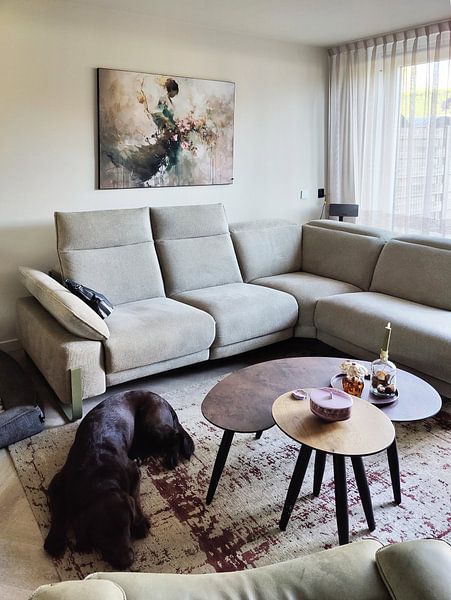 Customer photo: Women's Painting Gold Green | Enigmatic Grace Revealed by Eye catching paintings, on ArtFrame