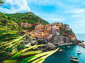 Het Betoverende Manarola (Cinque terre) van Kwis Design thumbnail