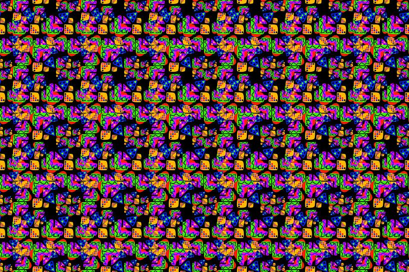 Motif sans couture de formes abstraites colorées en arrière-plan pour un design moderne par mei suseno