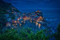 Cinque Terra - Blaue Stunde von Fotografie Ploeg Miniaturansicht