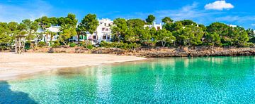 Prachtig uitzicht op Cala Gran strand, idyllische baai op Mallorca, van Alex Winter