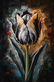 Abstract Expressionist Tulip Design in Colour by Art & Soul Creations