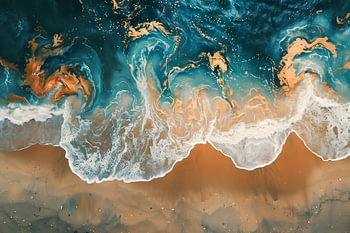 Abstracte kunst van de zee