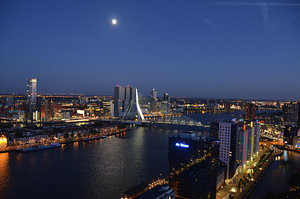 Rotterdam en début de soirée
