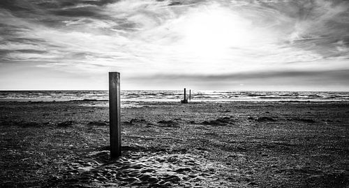 het lege strand
