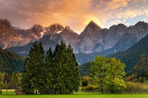 Zonsondergang in Slovenië van Adelheid Smitt