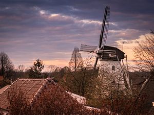 Niederländische Windmühle in Elden von Anke de Haan