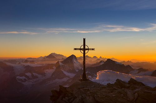 Peaceful evening mood Swiss Alps