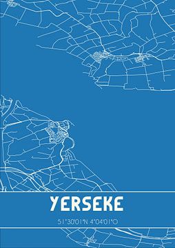 Blauwdruk | Landkaart | Yerseke (Zeeland) van Rezona