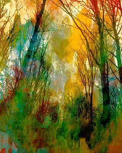 Sonniger Herbst Wald