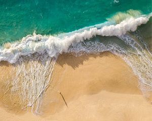 Tropischer Strand mit schönen Wellen