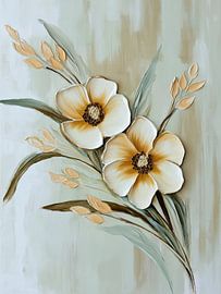 Flowers beige by Bert Nijholt
