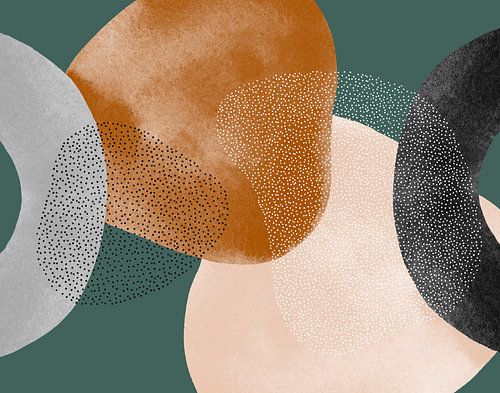 Formes organiques abstraites modernes dans des tons de terre