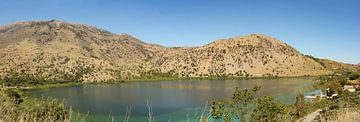 Panoramic view Greek Kournas Lake in Crete by Mike Maes