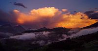 Orange mountains