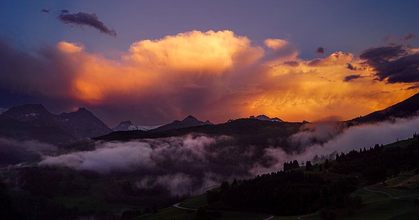 Montagnes orangées par Jana Paelinck