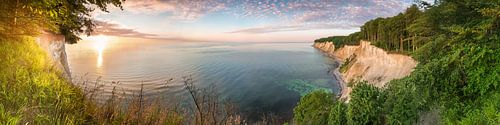 Landschapspanorama vanaf de krijtrotsen op Rügen