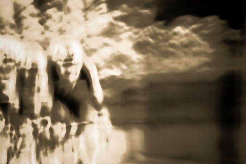 Verfolgungsjagd des Radfahrerpelotons in Sepia von Studio Koers