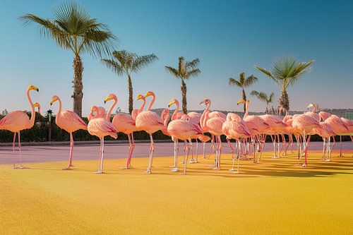 Roze flamingo's