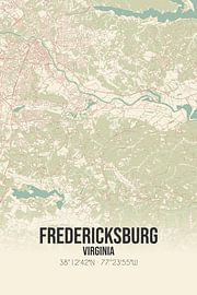 Vintage map of Fredericksburg (Virginia), USA. by Prints of Place
