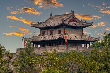 The city wall of Xian in China by Roland Brack