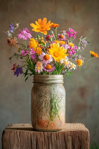Bloemen in een glas