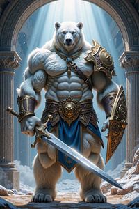 Fantasy Wall Art: POLAR BEAR – The mighty warrior inside an ice palace