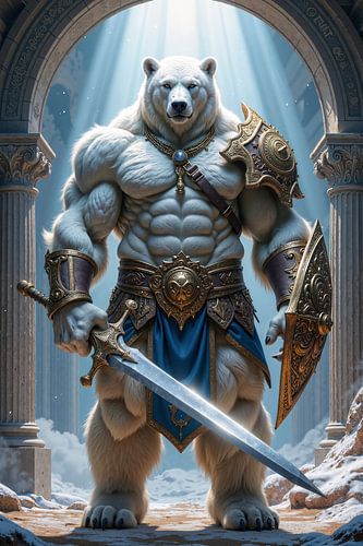 Fantasy Gothic Wall Art: POLAR BEAR – The mighty warrior inside an ice palace