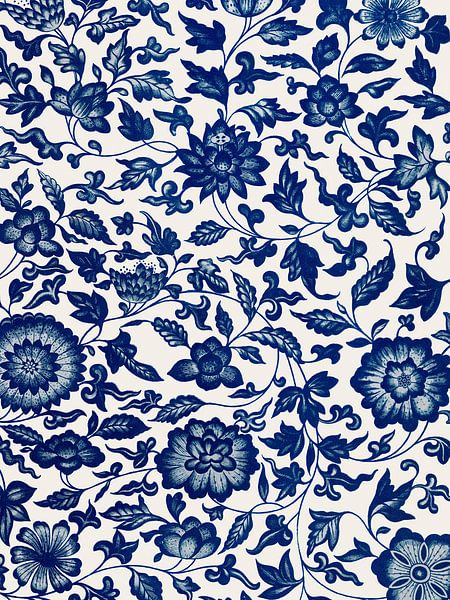Blue plant pattern by Kjubik
