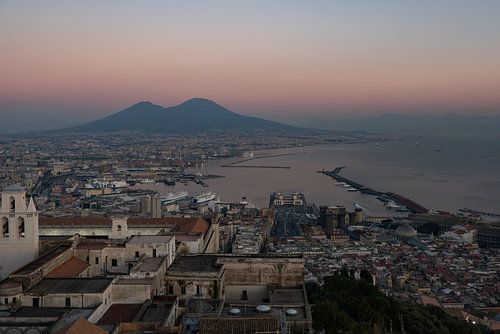 Naples at sunset: View from Castel Sant'Elmo