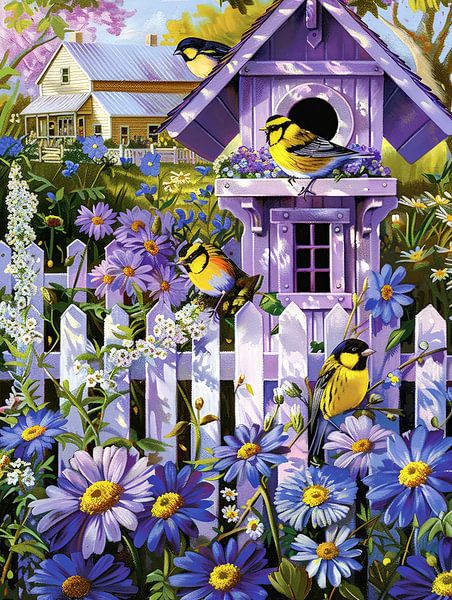 Friedlicher Garten auf dem Land von ByNoukk