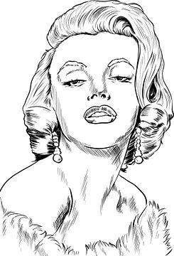 Pinup en actrice Marylin Monroe van Atelier Liesjes