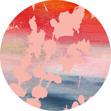 Bladeren. Moderne abstracte botanische kunst in heldere pastelkleuren nr. 7 van Dina Dankers