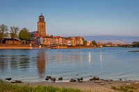 Skyline of Deventer in the golden hour