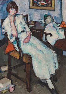 Samuel John Peploe - Mädchen in Weiß (1920er Jahre)