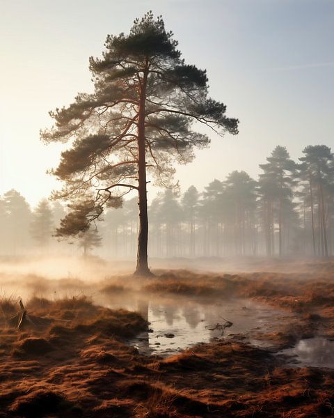 Herbstmorgen in der Lüneburger Heide von fernlichtsicht