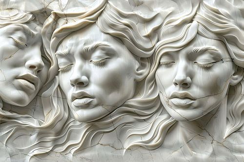 Digitale abstracte absurde surrealistische kunst