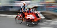 Fietstaxi in Yogyakarta, Indonesie