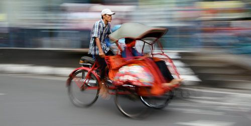 Fahrradtaxi in Yogyakarta, Indonesien