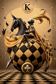 Chevalier des pièces, en noir et or sur KRAB